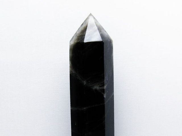 1.2Kgモリオン 純天然 黒水晶 六角柱[T43-7945]