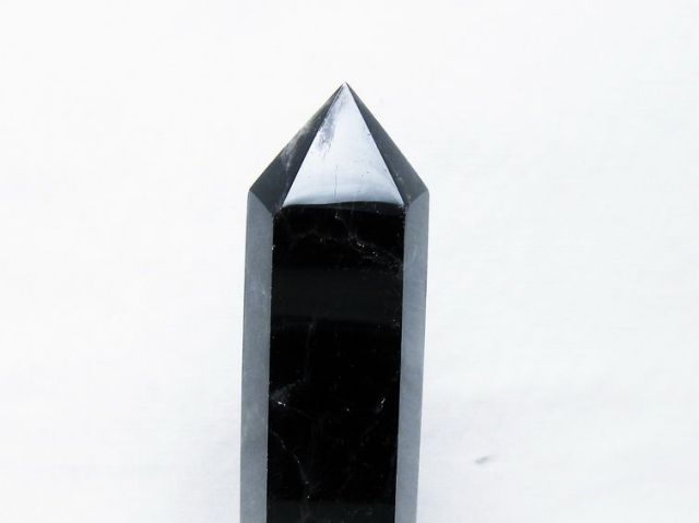 モリオン 純天然 黒水晶 六角柱[T43-8214]