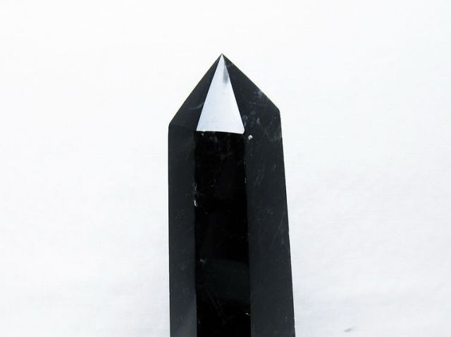 モリオン 純天然 黒水晶 六角柱[T43-8222]