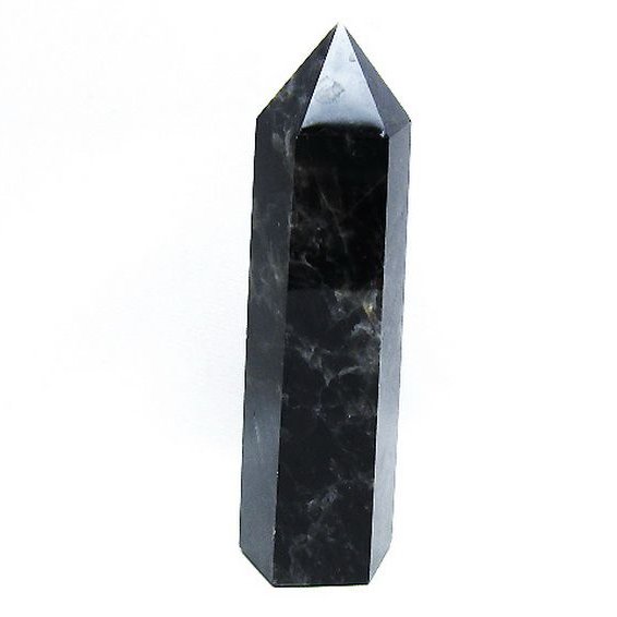 モリオン 純天然 黒水晶 六角柱[T43-8336]