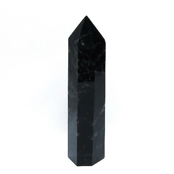 モリオン 純天然 黒水晶 六角柱[T43-8371]