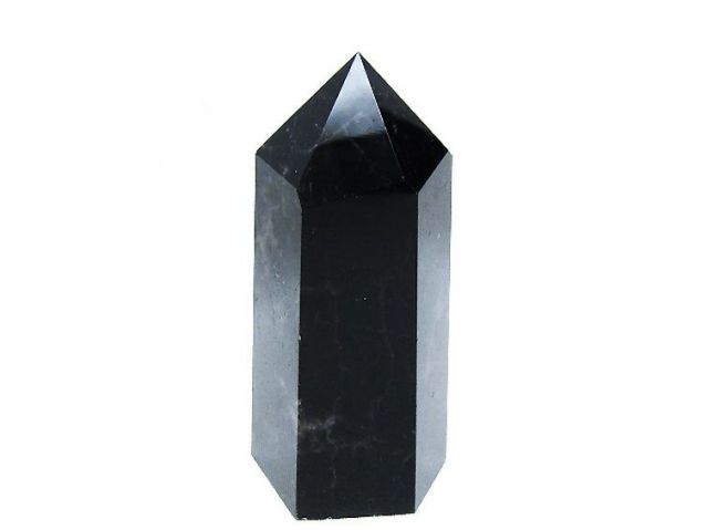 パワーストーン 天然石 モリオン 純天然 黒水晶 六角柱[T43-8381]