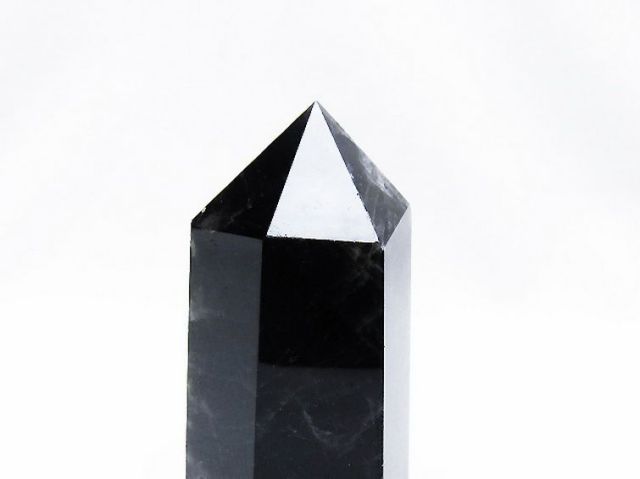 パワーストーン 天然石 モリオン 純天然 黒水晶 六角柱[T43-8434]