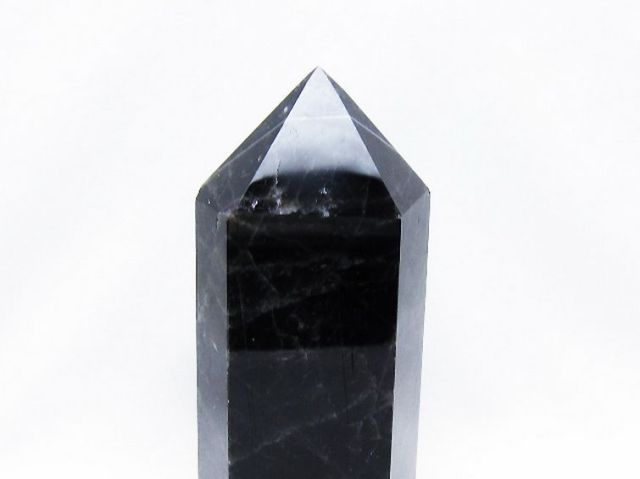 モリオン 純天然 黒水晶 六角柱[T43-8448]
