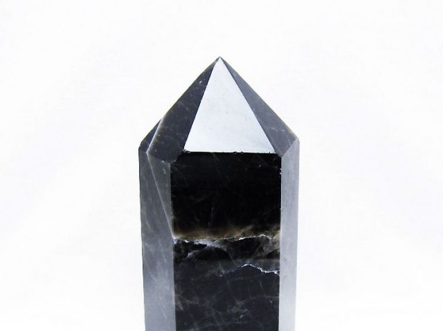 モリオン 純天然 黒水晶 六角柱[T43-8448]