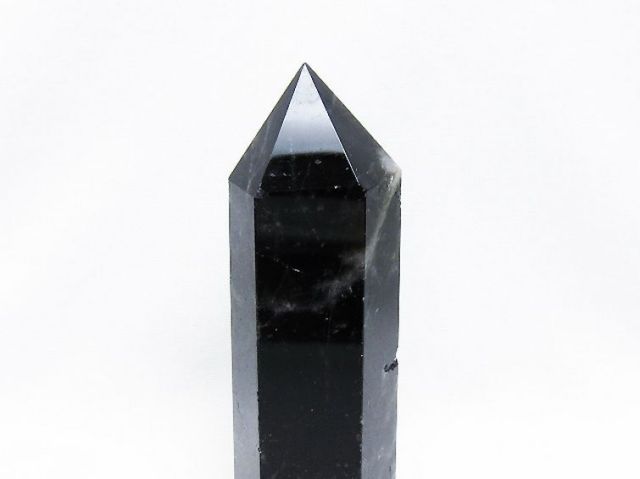 モリオン 純天然 黒水晶 六角柱[T43-8456]