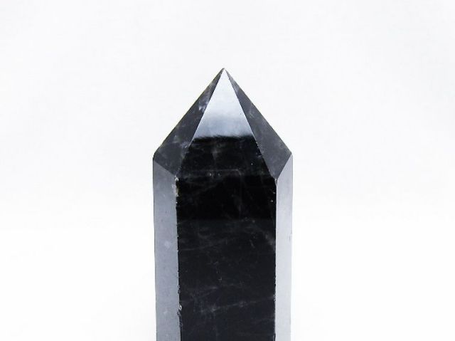 黒水晶　モリオン　原石　605g パワーストーン 天然石 モリオン 純天然 黒水晶 六角柱[T43-8535]