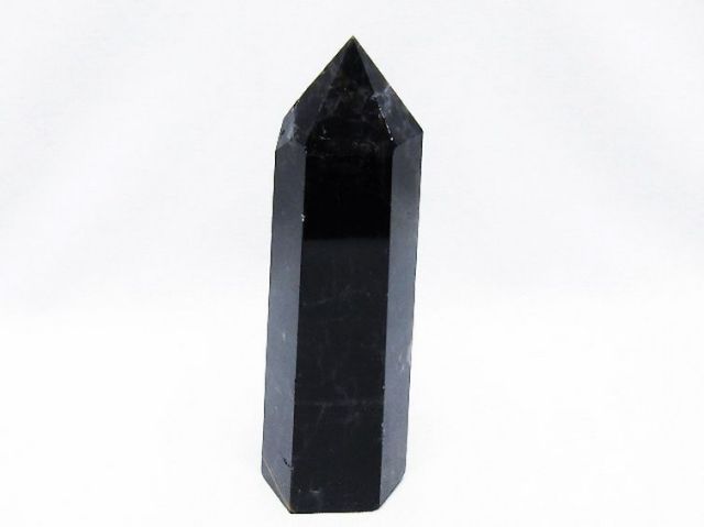 モリオン 純天然 黒水晶 六角柱[T43-8544]