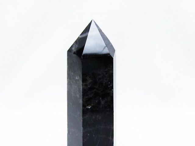 モリオン 純天然 黒水晶 六角柱[T43-8544]