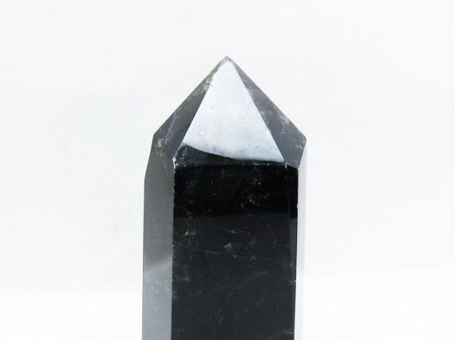 モリオン 純天然 黒水晶 六角柱[T43-8599]