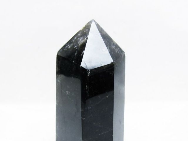モリオン 純天然 黒水晶 六角柱[T43-8599]