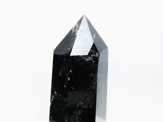 モリオン 純天然 黒水晶 六角柱[T43-8606]