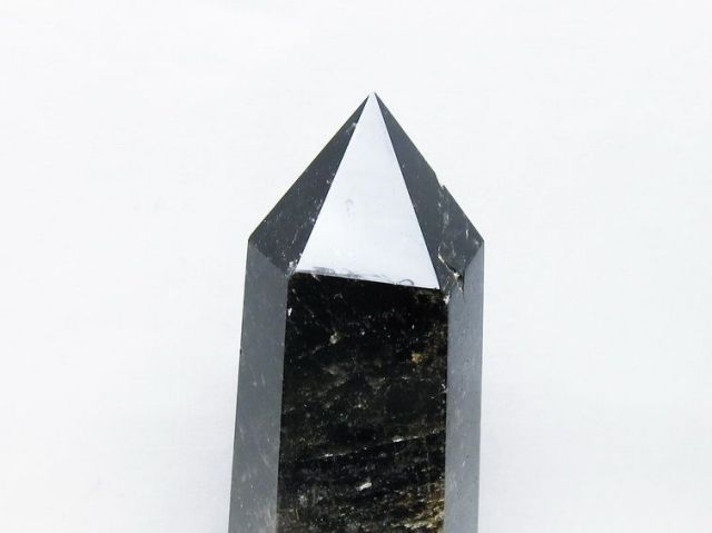 1.3Kgパワーストーン 天然石 モリオン 純天然 黒水晶 六角柱[T43