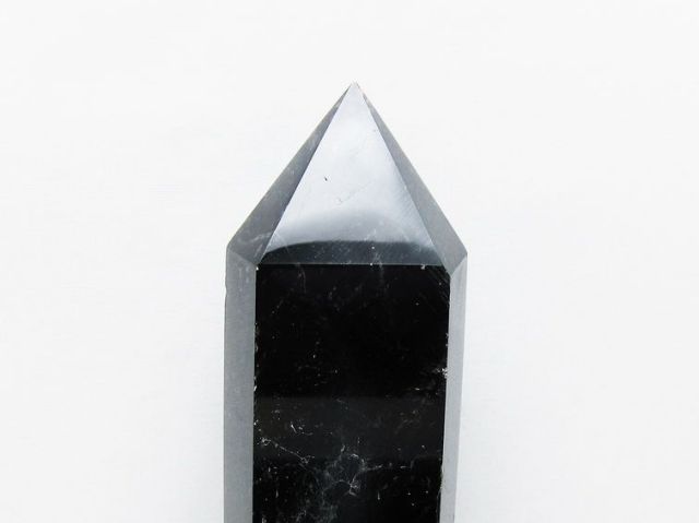 1.3Kgモリオン 純天然 黒水晶 六角柱 [t43-8650]