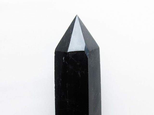 1.8Kgモリオン 純天然 黒水晶 六角柱 [t43-8683]