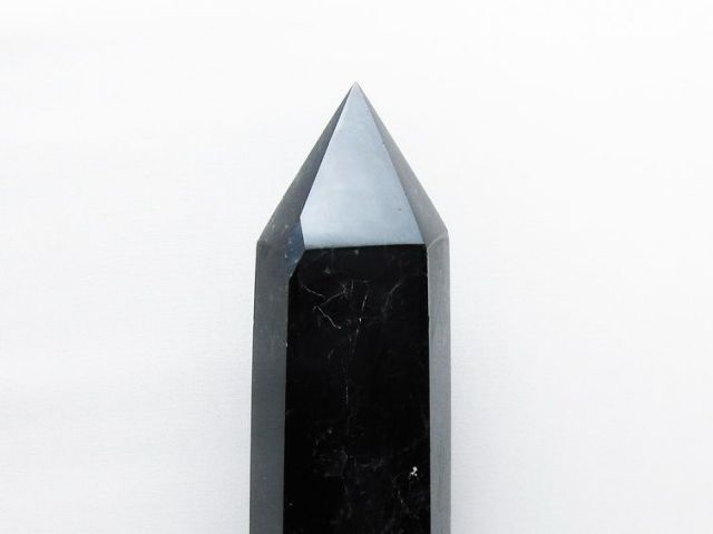 1.8Kgモリオン 純天然 黒水晶 六角柱 [t43-8683]