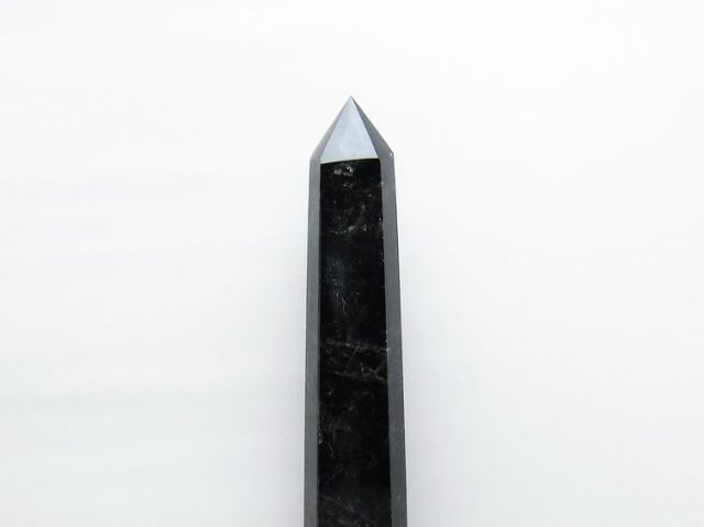 1.7Kgモリオン 純天然 黒水晶 六角柱 [t43-8693]