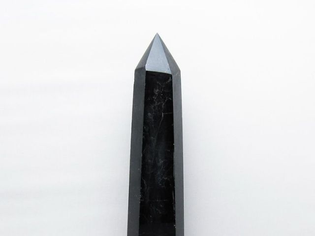 2.2Kgモリオン 純天然 黒水晶 六角柱 [t43-8701]