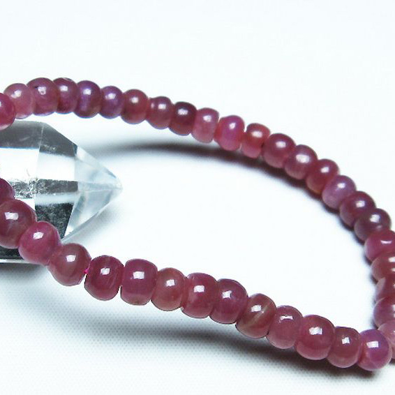 ルビーブレスレット7mm[T430-4649]