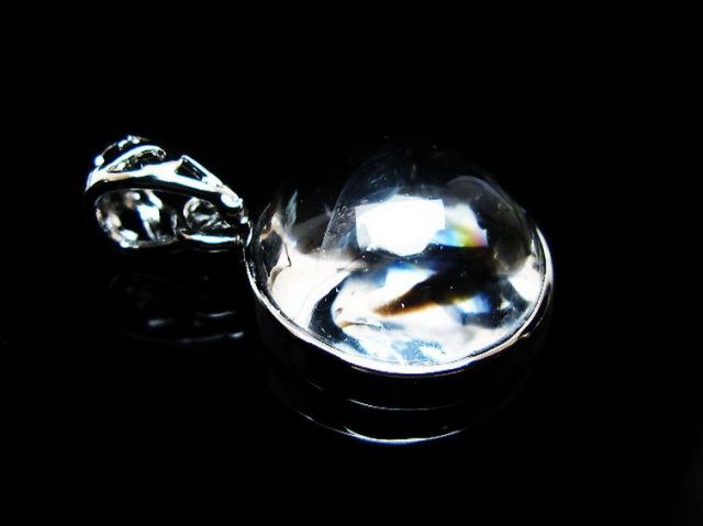 アイリスクォーツ 虹入り レインボー水晶 ペンダント [t436-3088]