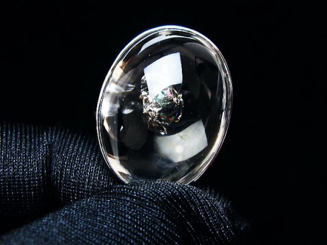 アイリスクォーツ 虹入り レインボー水晶 ペンダント [t436-3159]