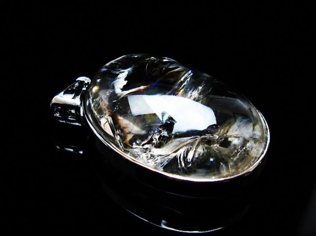アイリスクォーツ 虹入り レインボー水晶 ペンダント [t436-3171]