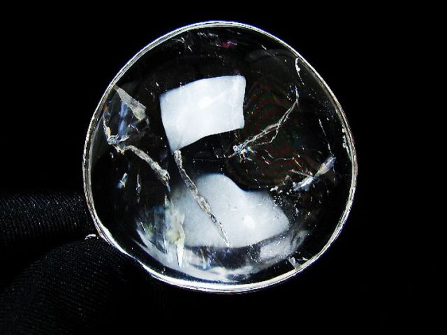 アイリスクォーツ 虹入り レインボー水晶 ペンダント [t436-3185]