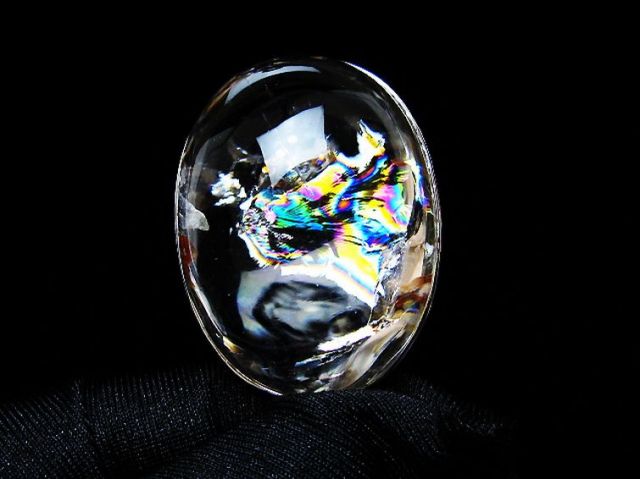 アイリスクォーツ 虹入り レインボー水晶 ペンダント [t436-3187]