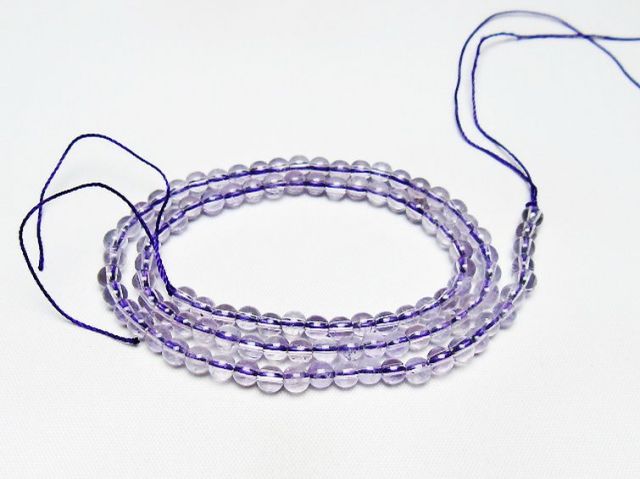 アメジスト一連 4mm ビーズ [t438-5516]