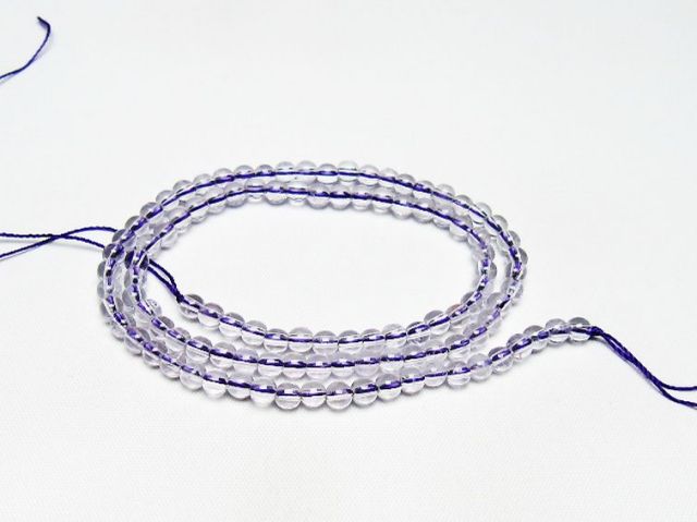 アメジスト一連 4mm ビーズ [t438-5519]