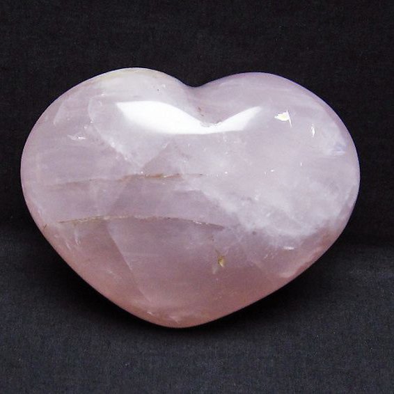 パワーストーン 天然石 ローズクォーツハート置物[T457-3624]