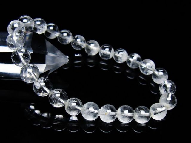 ラビットヘア ファントム 水晶 ブレスレット 8mm [T458-1357]