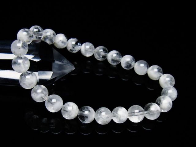 ラビットヘア ファントム 水晶 ブレスレット 8mm [T458-1414]