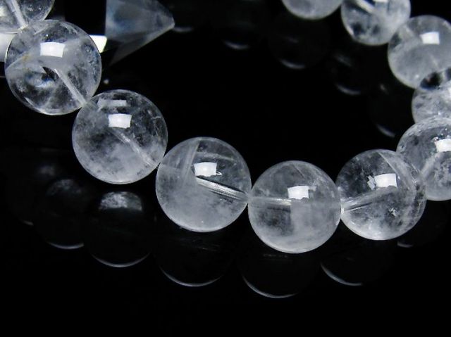 ラビットヘア ファントム 水晶 ブレスレット 13mm [T458-1454]