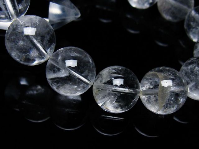 ラビットヘア ファントム 水晶 ブレスレット 14mm [T458-1458]
