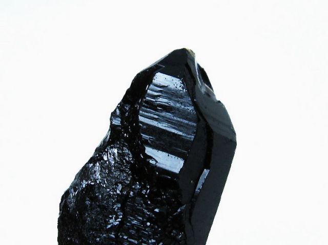 山東省産 モリオン 純天然 黒水晶 原石[T460-6360]