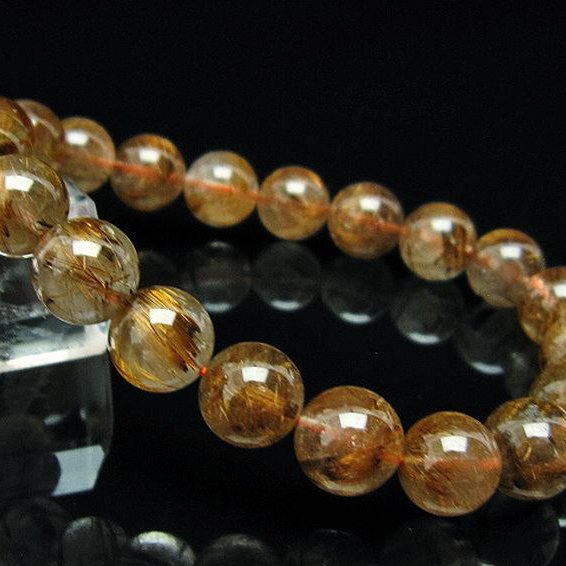 ゴールドタイチンルチルブレスレット 9mm [T473-4311]