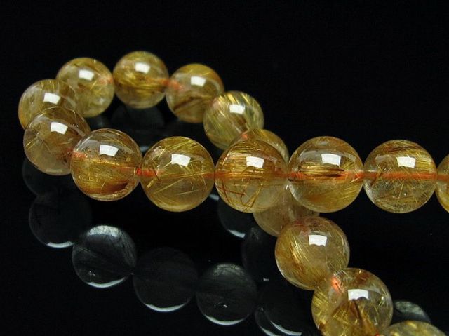 ゴールドタイチンルチルブレスレット 9mm [T473-4441]