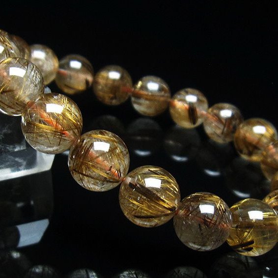 gvn758]ゴールドタイチンルチル10mm　超品位 式神封入☯ 式神封入☯ゴールドタイチンルチル [gvn758]10mm 超品位の通販