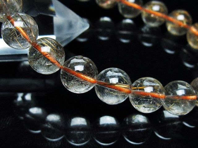 パワーストーン 天然石 ゴールドタイチンルチルブレスレット 10mm  