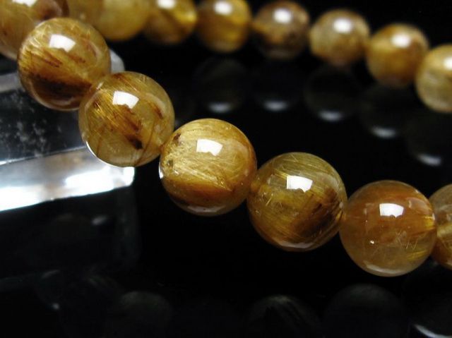 ゴールドタイチンルチルブレスレット 11mm [t473-5008]