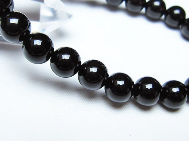 オニキスブレスレット 8mm [t474-1588]