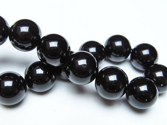 オニキスブレスレット 14mm [t474-1785]