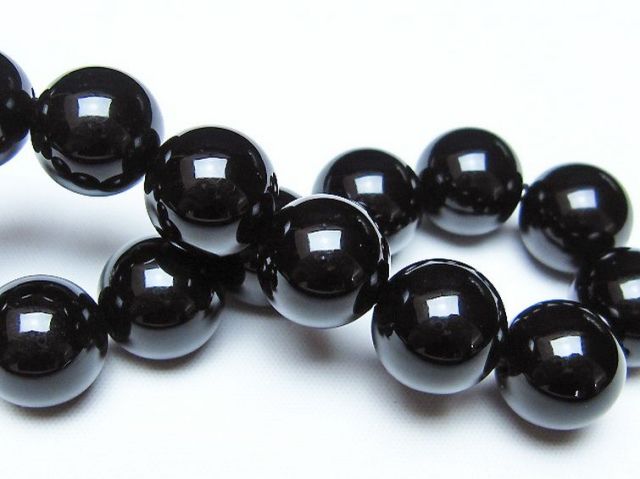 オニキスブレスレット 14mm [t474-1795]