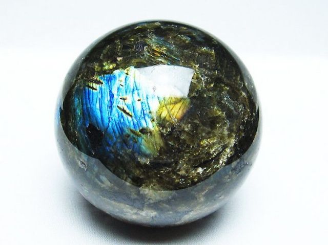 ラブラドライト丸玉 86mm [T484-2362]