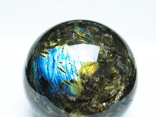 ラブラドライト丸玉 86mm [T484-2362]