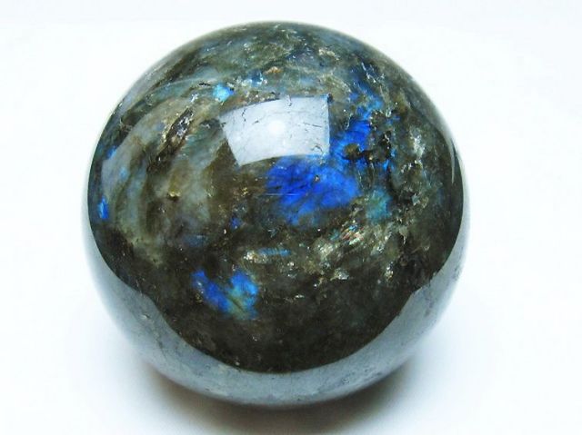 ラブラドライト丸玉 64mm [T484-2526]