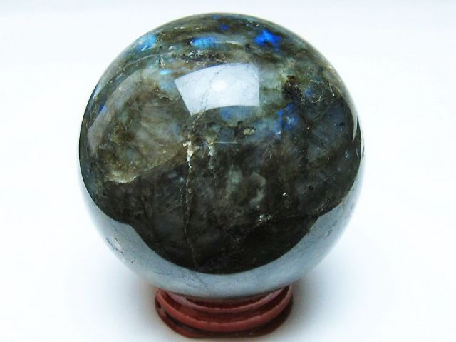 ラブラドライト丸玉 64mm [T484-2526]