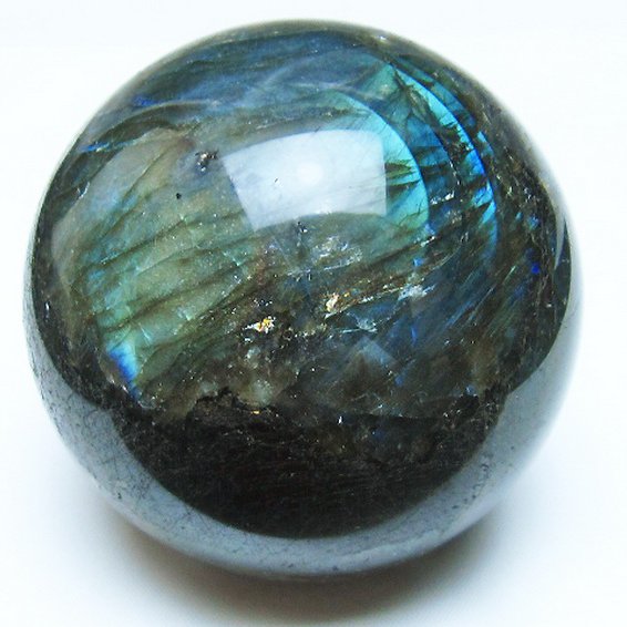 ラブラドライト丸玉 67mm [T484-2620]