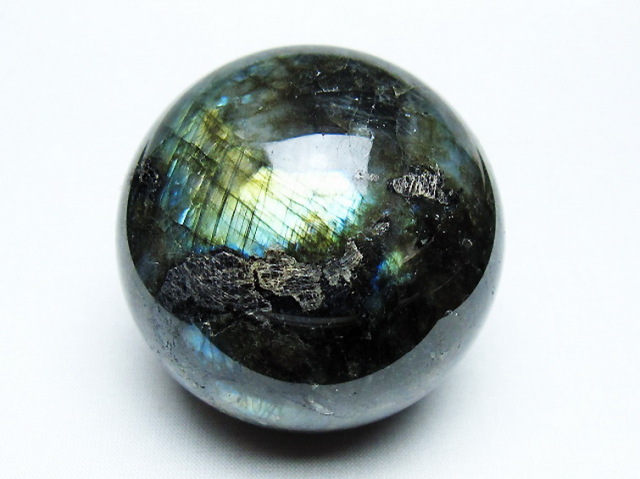 ラブラドライト丸玉 64mm [T484-2630]